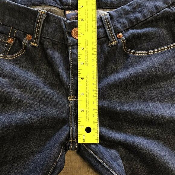 Seven7 Jeans Women's Bootcut Dark Wash Low Rise Jeweled Pocket Sz 28 See Sizing - Picture 9 of 11
